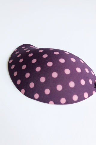 V Backless Bra in Purple Polka Dots