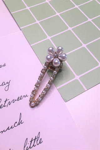 Flower Pearl Hair Clip