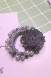 Acrylic Whole Flower Hair Band Grey