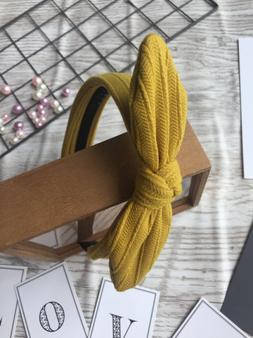 Twist Bunny Rabbit Ears Headband Mustard