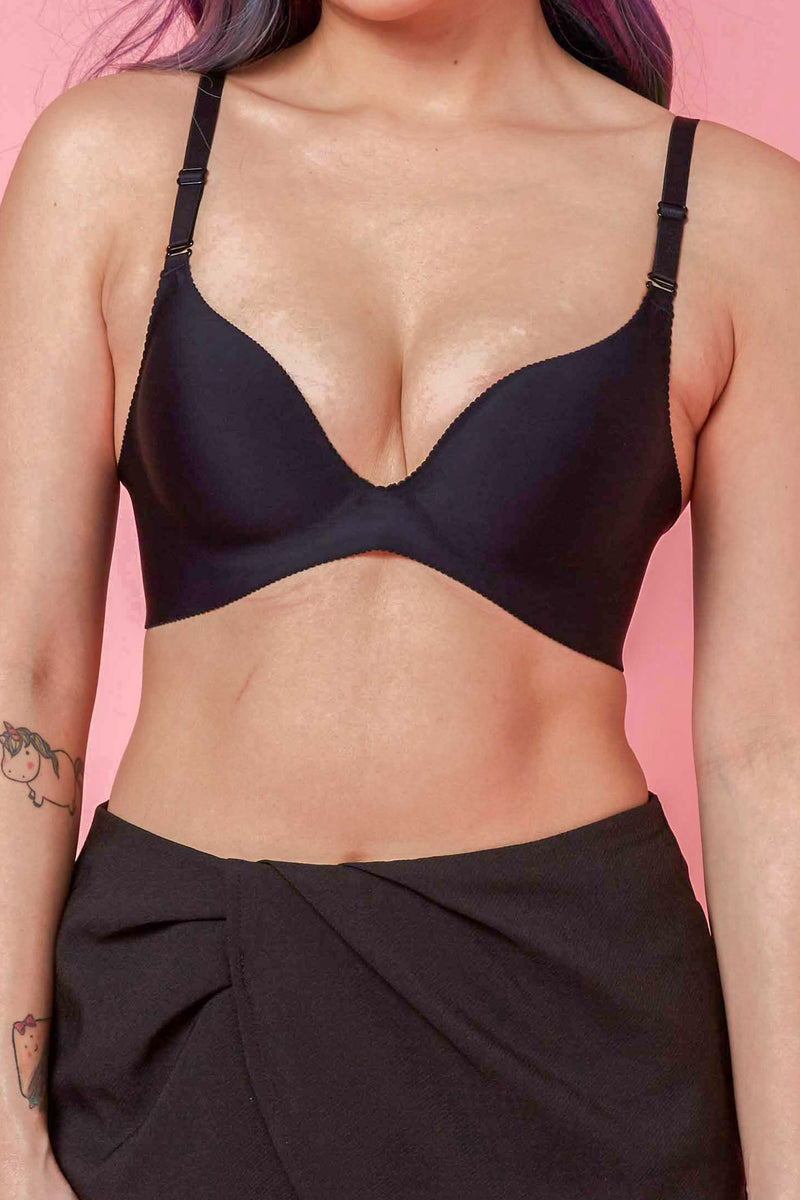 Seamless Push Up Bra With Adjustable Facebook Support For Women